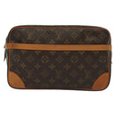 LOUIS VUITTON Monogram Compiegne 28 Clutch Bag M51845 LV Auth 139240-13