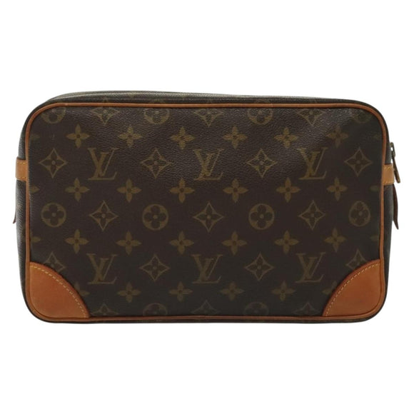LOUIS VUITTON Monogram Compiegne 28 Clutch Bag M51845 LV Auth 139240