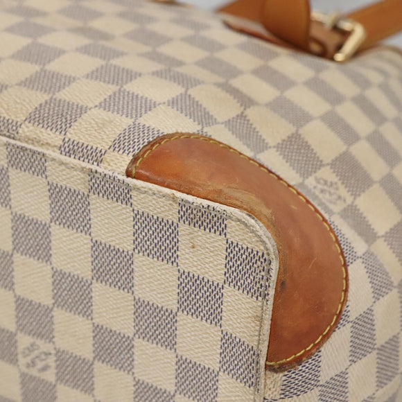 LOUIS VUITTON Damier Azur Hampstead MM Tote Bag N51206 LV Auth 139255