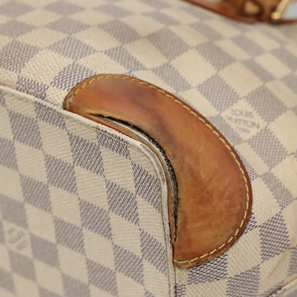 LOUIS VUITTON Damier Azur Hampstead MM Tote Bag N51206 LV Auth 139255