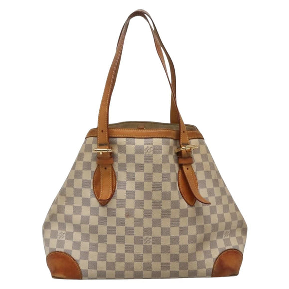 LOUIS VUITTON Damier Azur Hampstead MM Tote Bag N51206 LV Auth 139255