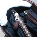 BURBERRY Nova Check Hand Bag Canvas Beige Silver Auth 139256-14