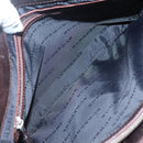 BURBERRY Nova Check Hand Bag Canvas Beige Silver Auth 139256-15