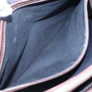 BURBERRY Nova Check Hand Bag Canvas Beige Silver Auth 139256-18