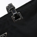 PRADA Tote Bag Nylon Black Silver Auth 139261-18