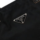 PRADA Tote Bag Nylon Black Silver Auth 139261-19