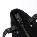PRADA Tote Bag Nylon Black Silver Auth 139261-9