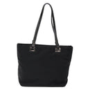 PRADA Tote Bag Nylon Black Silver Auth 139261-2
