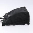 PRADA Tote Bag Nylon Black Silver Auth 139261-4