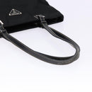 PRADA Tote Bag Nylon Black Silver Auth 139261-7