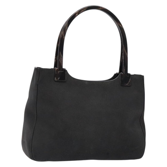 PRADA Tote Bag Suede Gray Silver Auth 139262