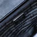 PRADA Tote Bag Suede Gray Silver Auth 139262-17
