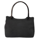 PRADA Tote Bag Suede Gray Silver Auth 139262-13