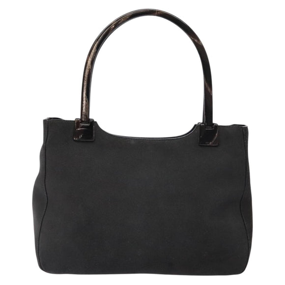 PRADA Tote Bag Suede Gray Silver Auth 139262