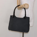 PRADA Tote Bag Suede Gray Silver Auth 139262-23