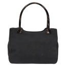 PRADA Tote Bag Suede Gray Silver Auth 139262-2