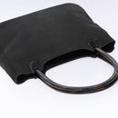 PRADA Tote Bag Suede Gray Silver Auth 139262-6