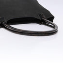 PRADA Tote Bag Suede Gray Silver Auth 139262-7
