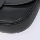 CELINE Shoulder Bag Leather Gray Gold Auth 139263-10