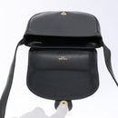 CELINE Shoulder Bag Leather Gray Gold Auth 139263-15