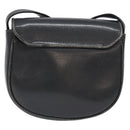 CELINE Shoulder Bag Leather Gray Gold Auth 139263-3