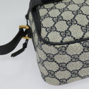 GUCCI GG Supreme Sherry Line Shoulder Bag PVC Navy Gold 904 02 049 Auth 139268-9