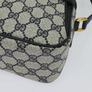 GUCCI GG Supreme Sherry Line Shoulder Bag PVC Navy Gold 904 02 049 Auth 139268-14
