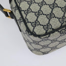 GUCCI GG Supreme Sherry Line Shoulder Bag PVC Navy Gold 904 02 049 Auth 139268-15