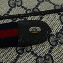 GUCCI GG Supreme Sherry Line Shoulder Bag PVC Navy Gold 904 02 049 Auth 139268-17