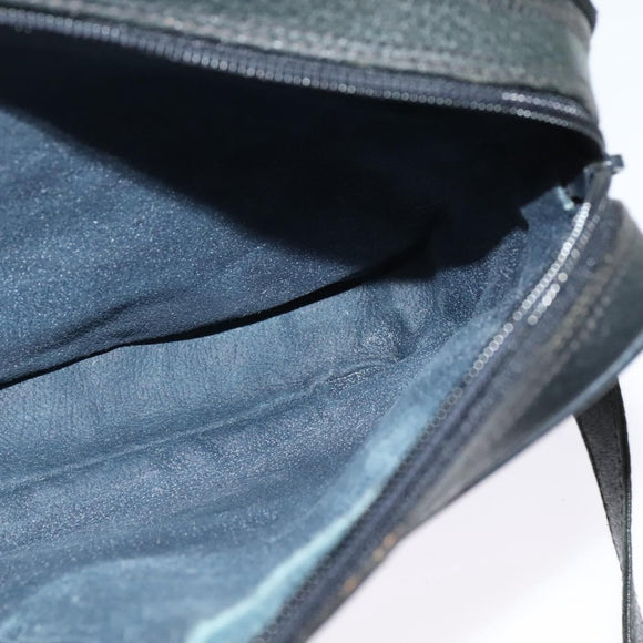 GUCCI GG Supreme Sherry Line Shoulder Bag PVC Navy Gold 904 02 049 Auth 139268