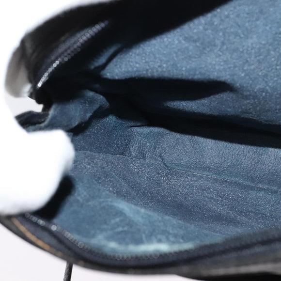 GUCCI GG Supreme Sherry Line Shoulder Bag PVC Navy Gold 904 02 049 Auth 139268