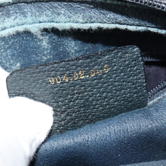 GUCCI GG Supreme Sherry Line Shoulder Bag PVC Navy Gold 904 02 049 Auth 139268