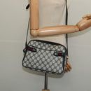 GUCCI GG Supreme Sherry Line Shoulder Bag PVC Navy Gold 904 02 049 Auth 139268-24