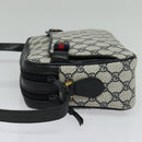 GUCCI GG Supreme Sherry Line Shoulder Bag PVC Navy Gold 904 02 049 Auth 139268-3