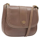 GUCCI Shoulder Bag Leather Beige Gold 001 115 4425 Auth 139269-1