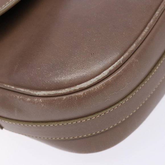 GUCCI Shoulder Bag Leather Beige Gold 001 115 4425 Auth 139269