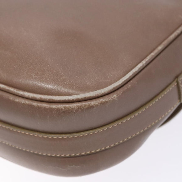 GUCCI Shoulder Bag Leather Beige Gold 001 115 4425 Auth 139269