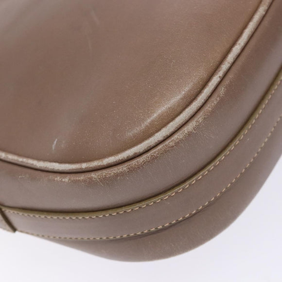 GUCCI Shoulder Bag Leather Beige Gold 001 115 4425 Auth 139269