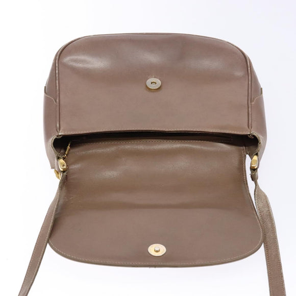 GUCCI Shoulder Bag Leather Beige Gold 001 115 4425 Auth 139269