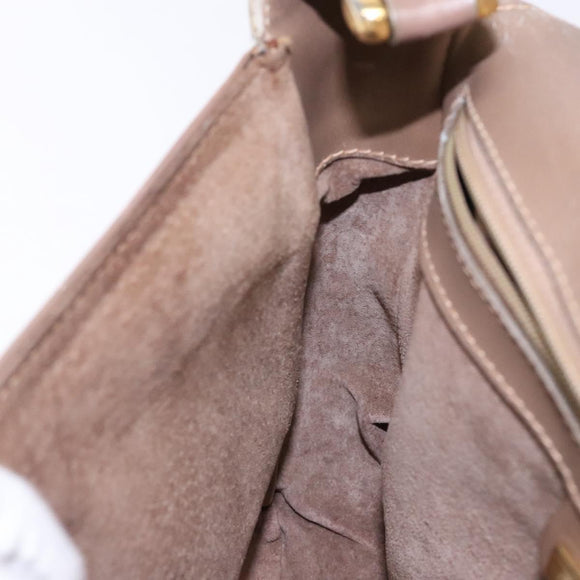 GUCCI Shoulder Bag Leather Beige Gold 001 115 4425 Auth 139269