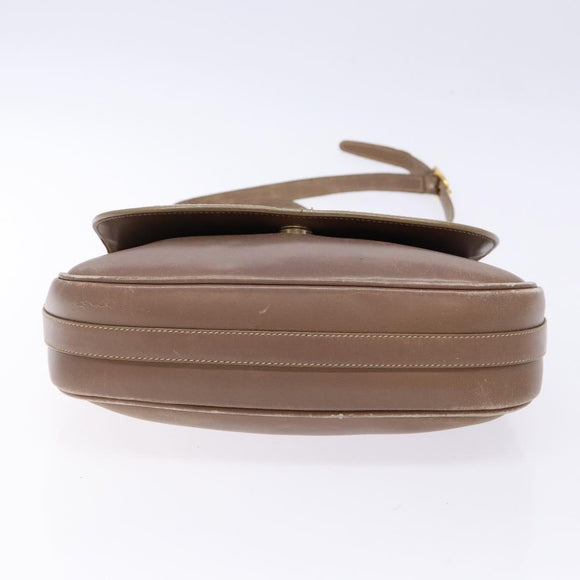 GUCCI Shoulder Bag Leather Beige Gold 001 115 4425 Auth 139269