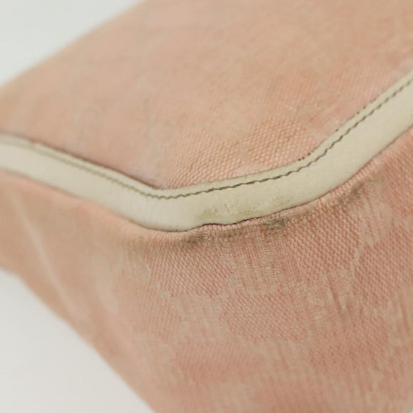 GUCCI GG Canvas Shoulder Bag Pink Gold 146244 Auth 139270