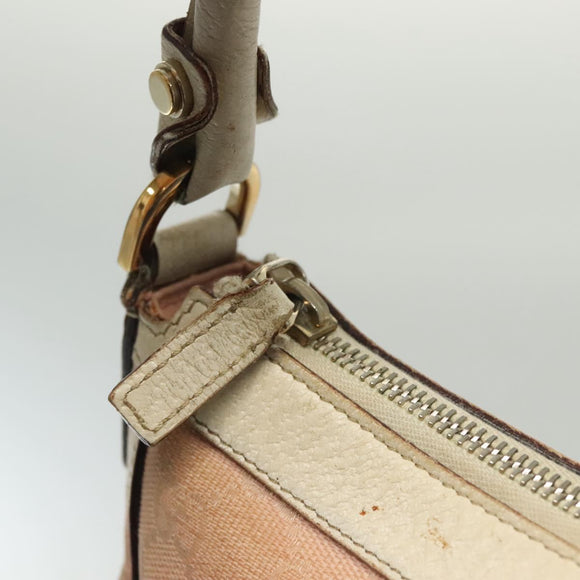GUCCI GG Canvas Shoulder Bag Pink Gold 146244 Auth 139270