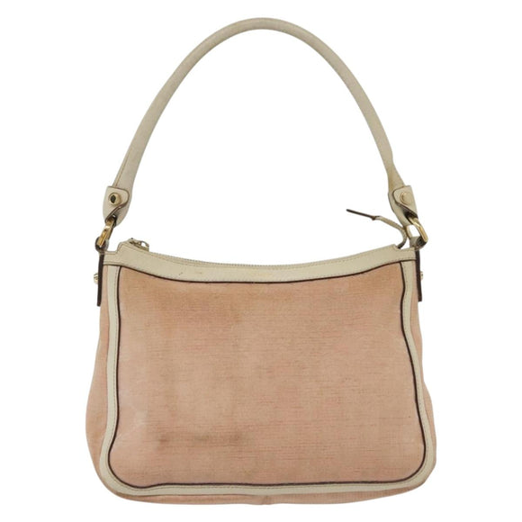 GUCCI GG Canvas Shoulder Bag Pink Gold 146244 Auth 139270