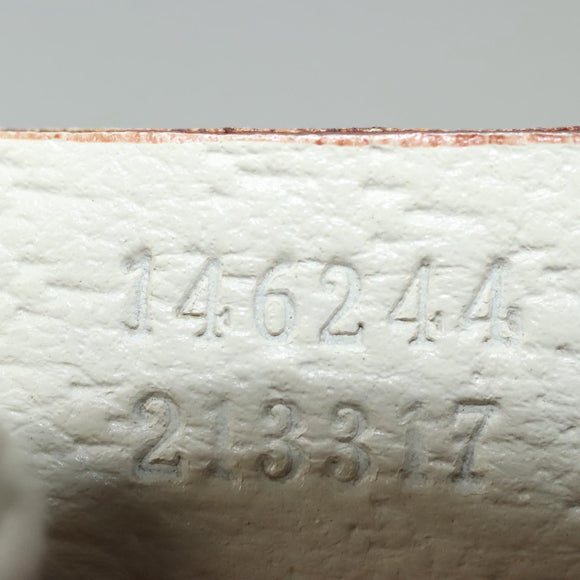 GUCCI GG Canvas Shoulder Bag Pink Gold 146244 Auth 139270