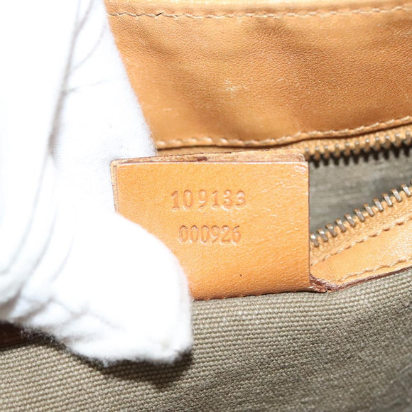 GUCCI Tote Bag Canvas Beige 109133 Auth 139271