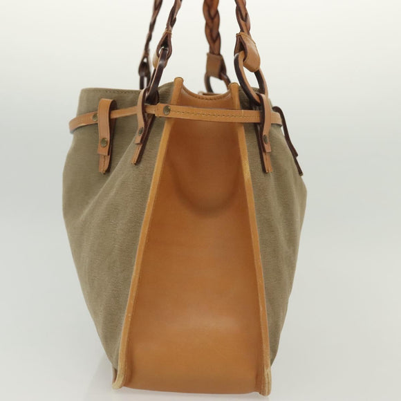 GUCCI Tote Bag Canvas Beige 109133 Auth 139271