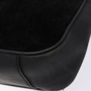 GUCCI Bamboo Shoulder Bag Suede 2way Black Gold 001 3754 1638 Auth 139273-12