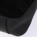 GUCCI Bamboo Shoulder Bag Suede 2way Black Gold 001 3754 1638 Auth 139273-14