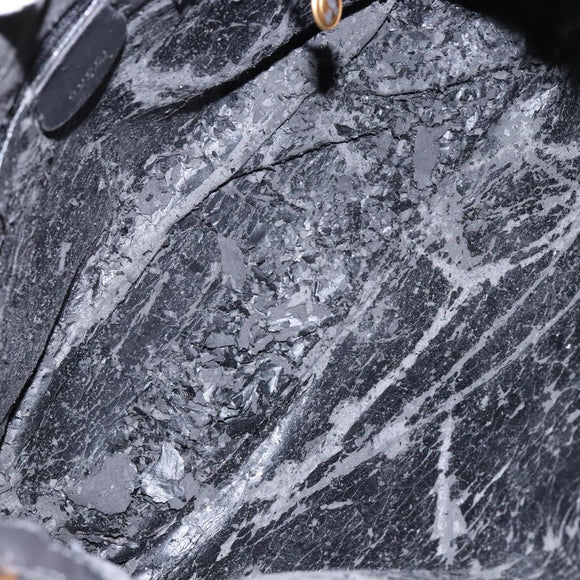 GUCCI Bamboo Shoulder Bag Suede 2way Black Gold 001 3754 1638 Auth 139273